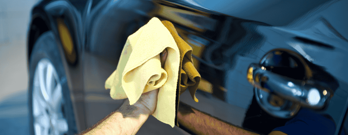 passage cire voiture chiffon microfibre